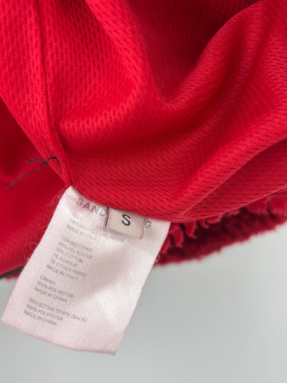 Sandy Liang Boxbox Fleece Jacket in Racing Red - Picture 10 of 10
